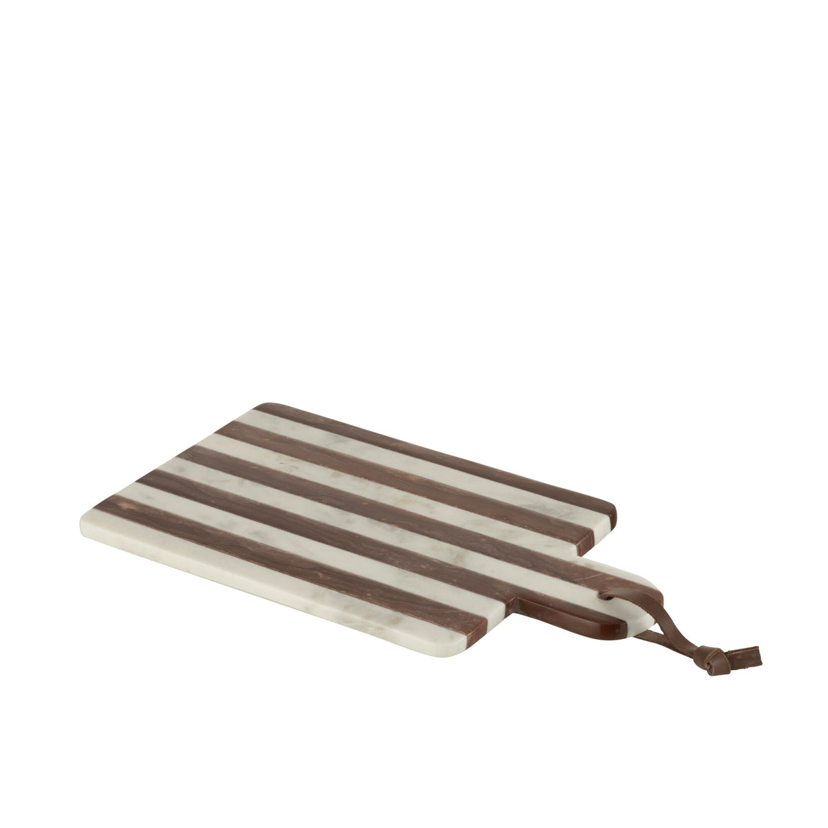 Plank Rechthoekig Streep Marmer Wit/Bruin Small J-Line