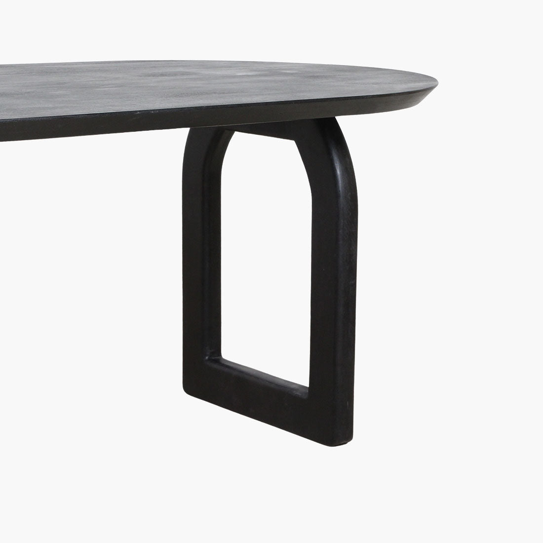 Bullnose Eettafel Mix Zwart 180cm Raw Materials