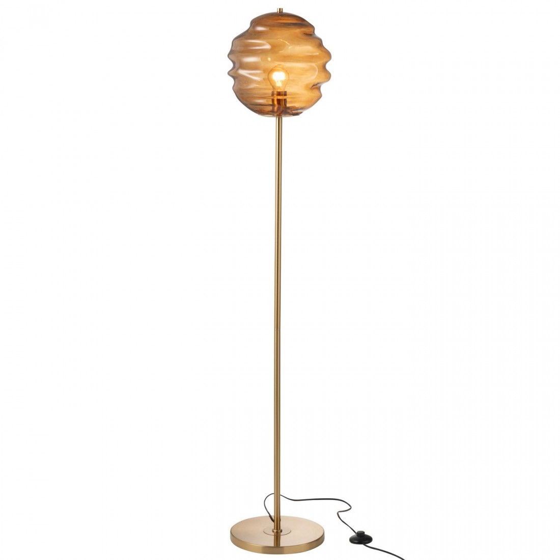 Vloerlamp Glas Bruin H156cm J-Line