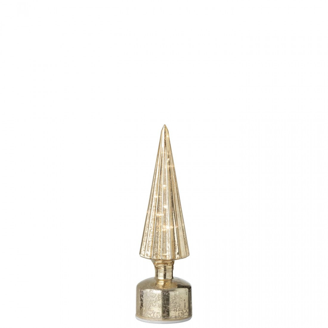 Kerstboom Led Draaiend Glas Goudkleurig Set van 2 J-Line