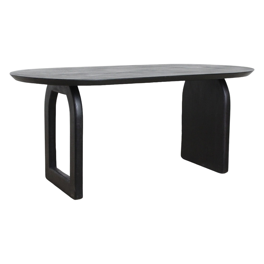 Bullnose Eettafel Mix Zwart 200cm Raw Materials