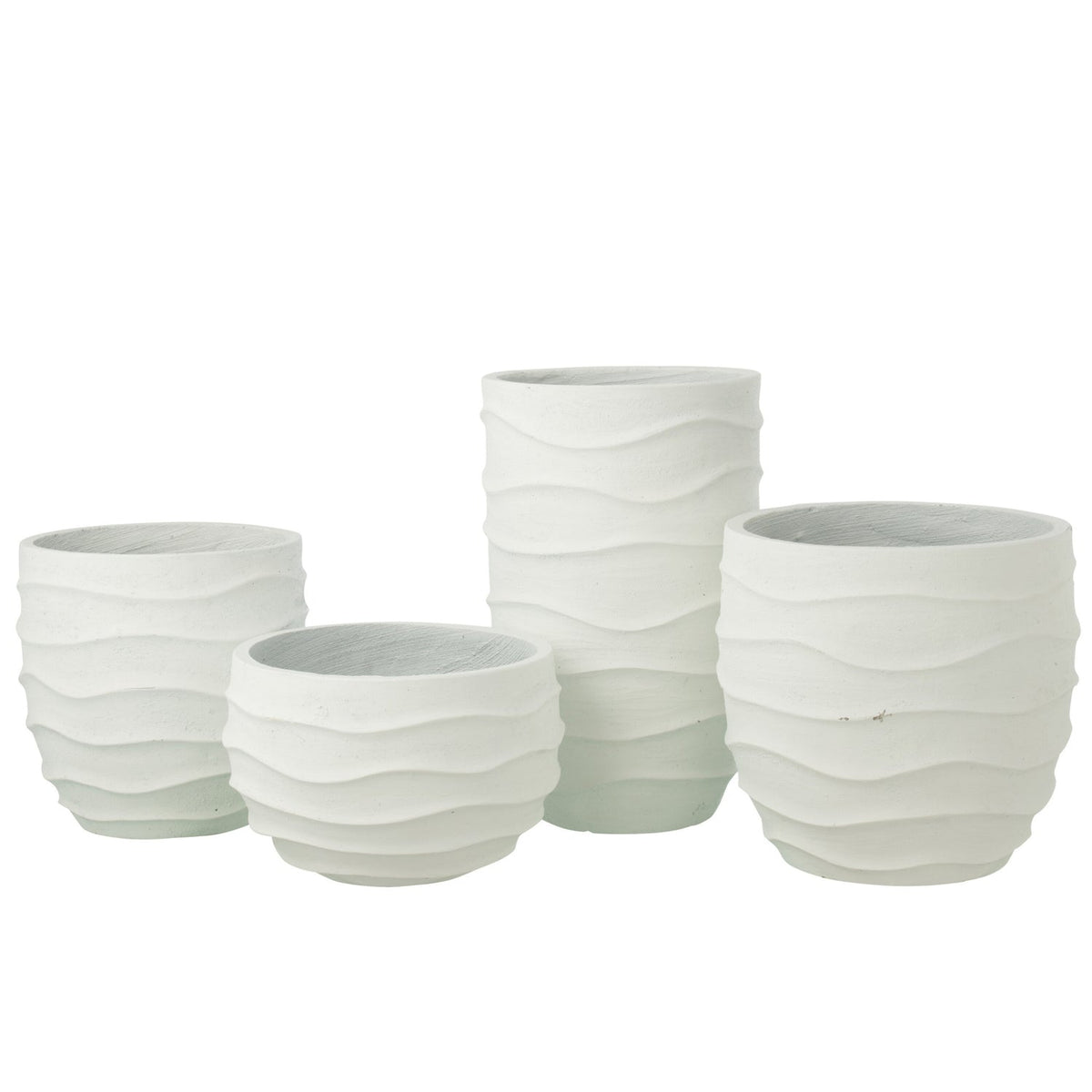 Bloempot Golf + Buiten Zand Wit Medium J-Line