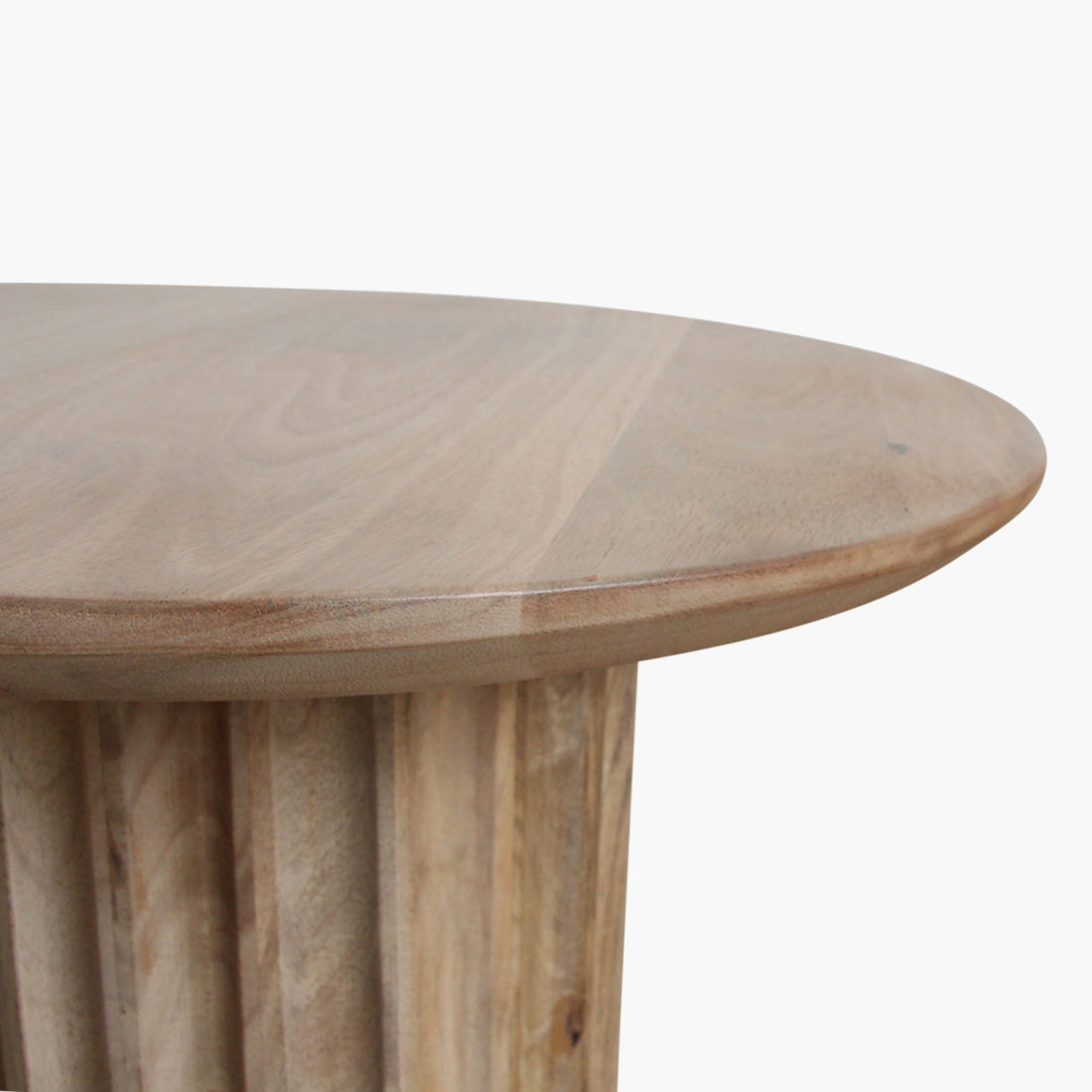 Bijzettafel Bullnose Reversed Fluted Naturel Ø50cm Raw Materials