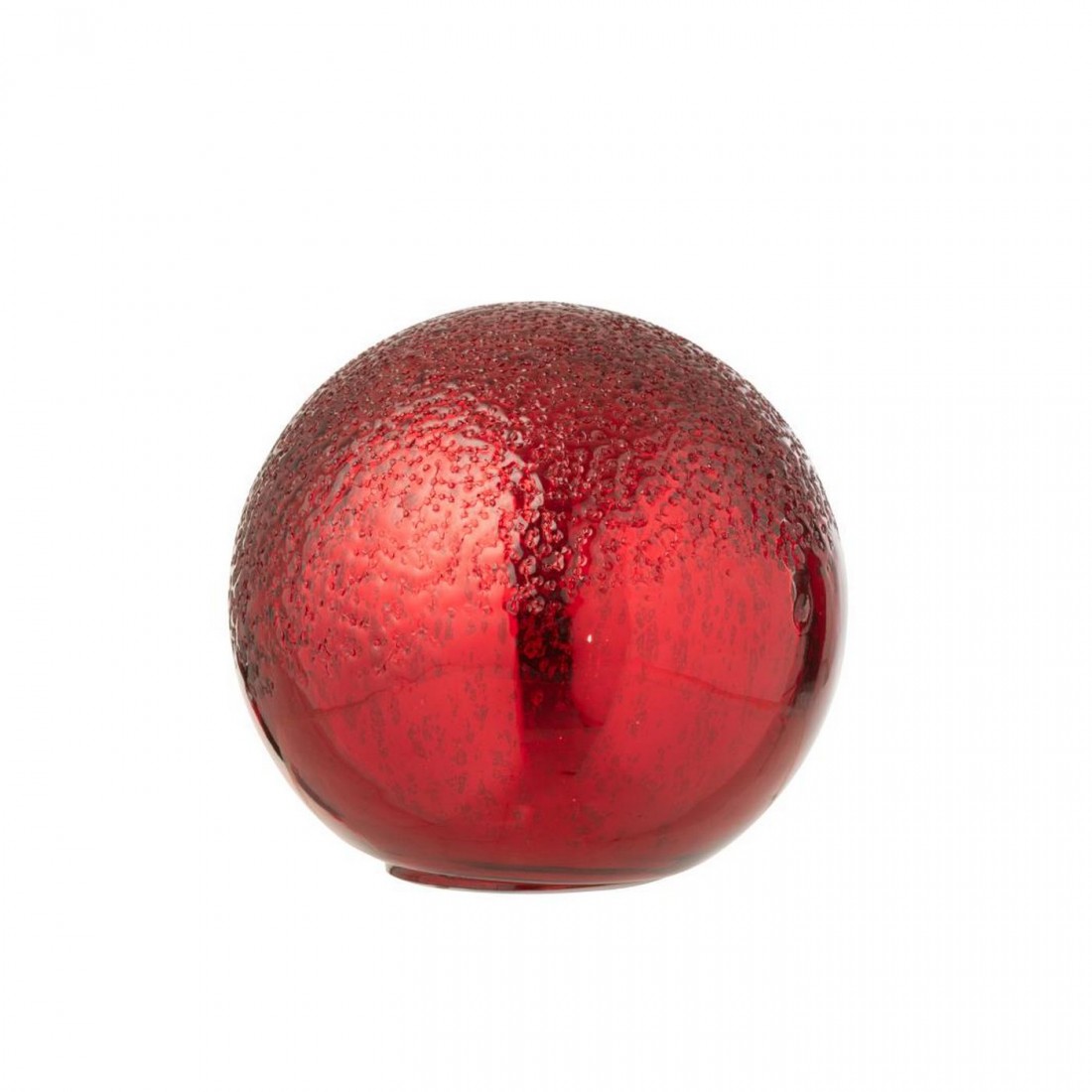 Bal Led Gekraakt Glas Kerstrood Set van 2 J-Line