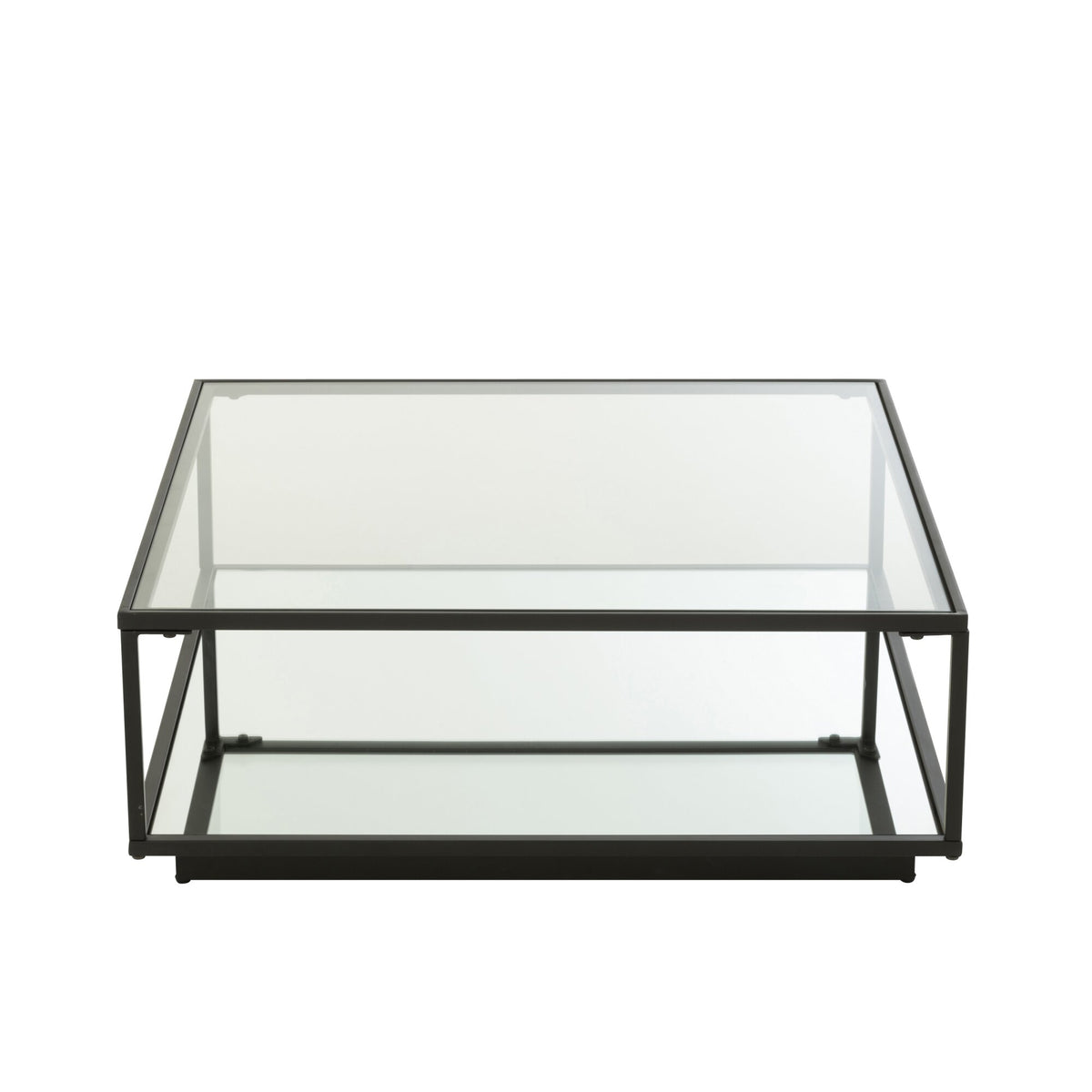 Salontafel Metaal/Glas Zwart J-Line