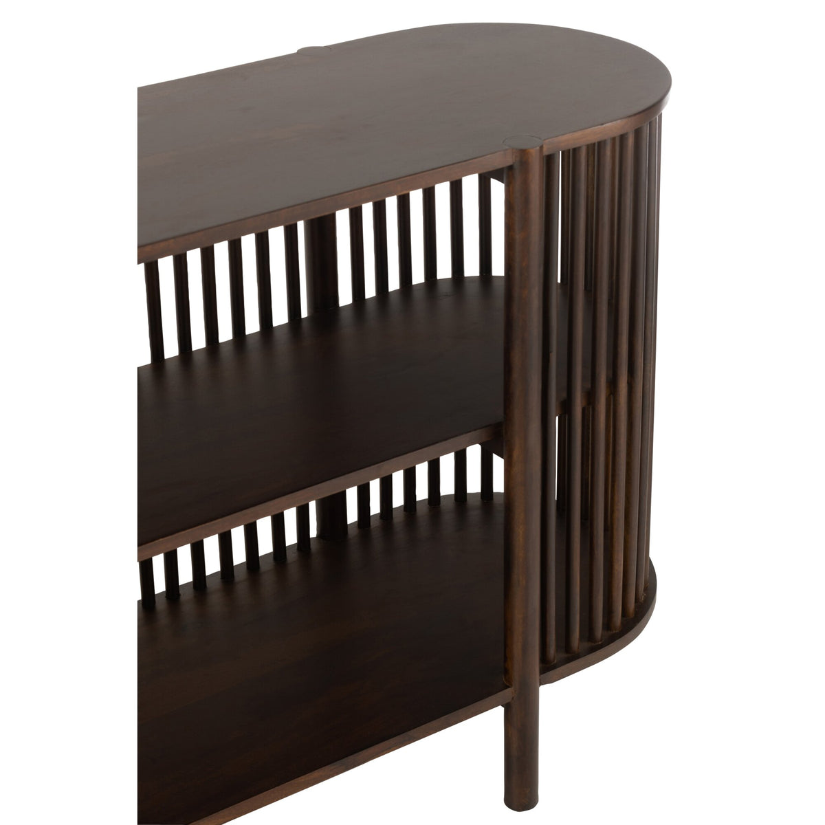 Sidetable Conie 2 Planken Mangohout Donkerbruin J-Line