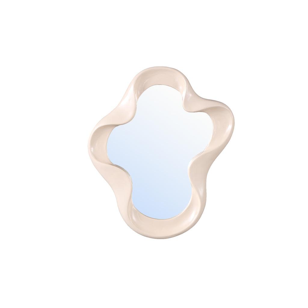 Spiegel Hannah S - 25x2,5x30 cm - Polyester - Creme PTMD - Spiegel - PTMD - livinglovely.nl