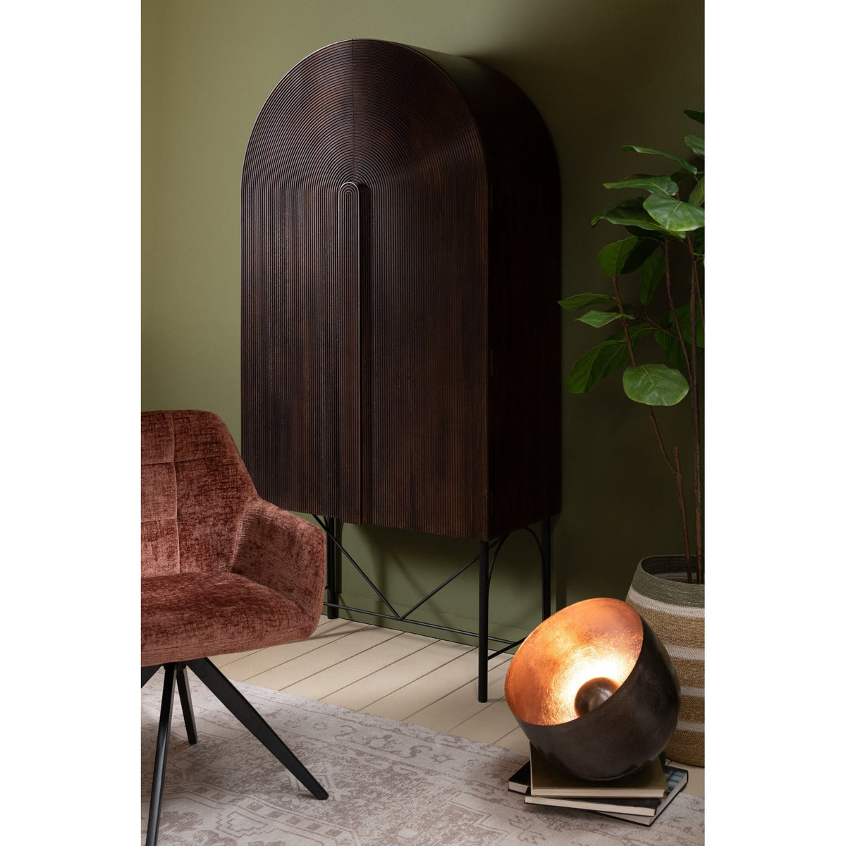 Stoel Louna Ijzer/Acryl Bruin J-Line