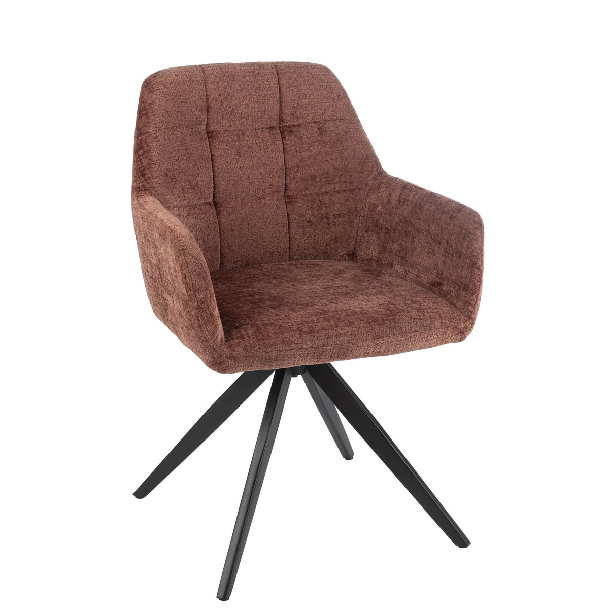 Stoel Louna Ijzer/Acryl Bruin J-Line