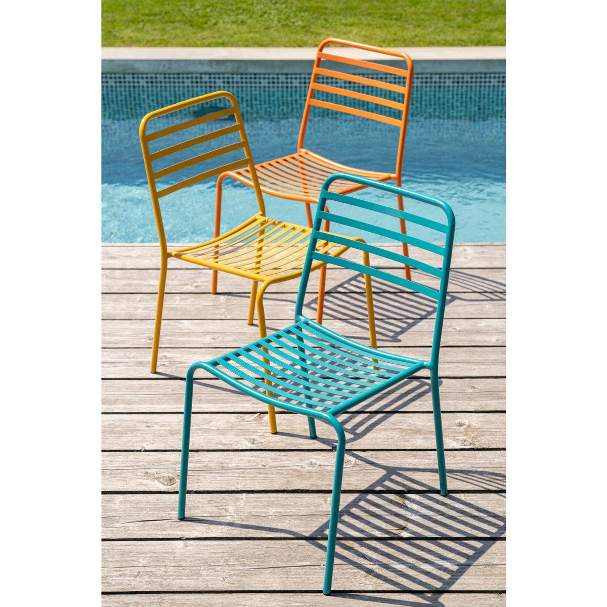 Tuinstoel Geel Metaal J-Line