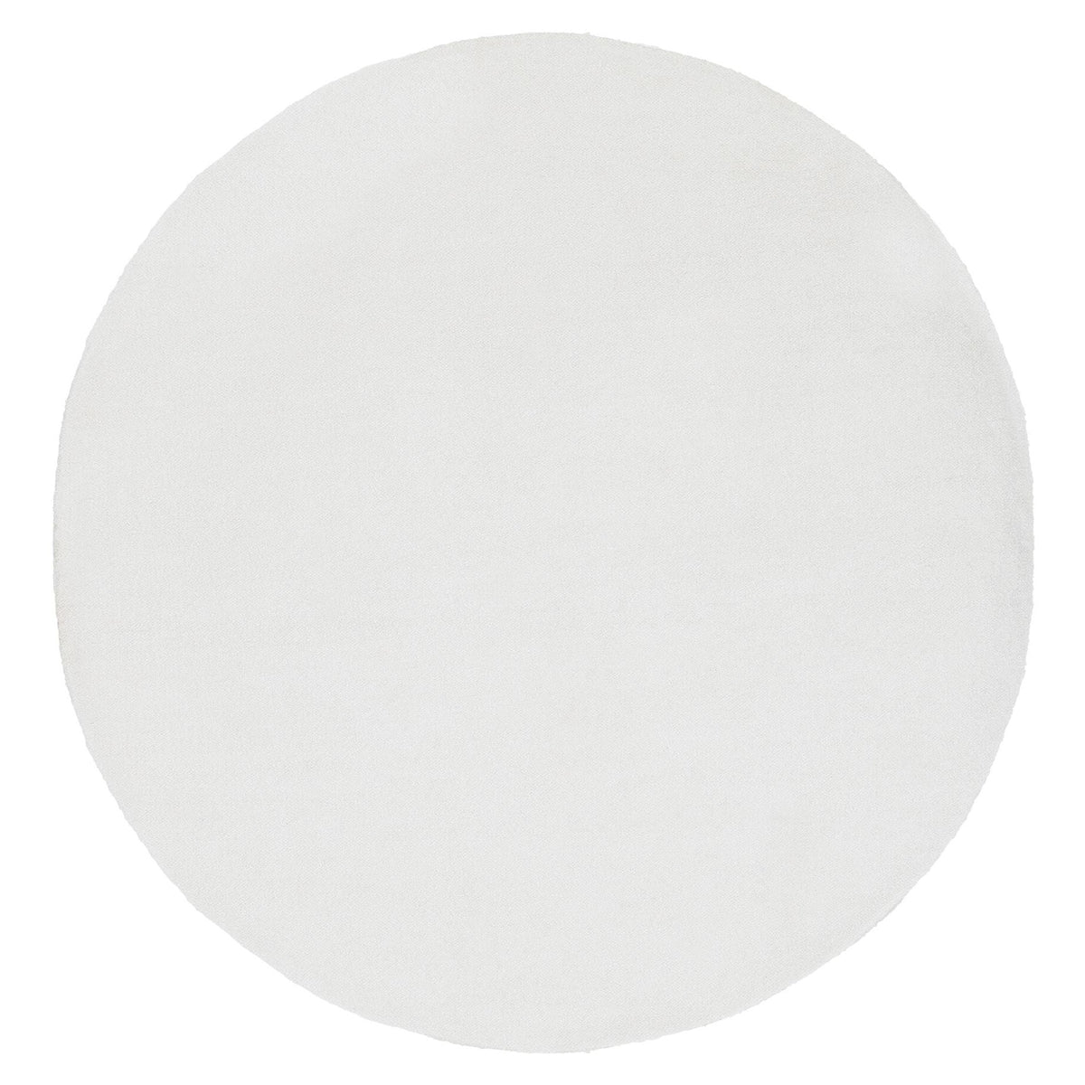 Groot rond vloerkleed Noble van MUST Living in ivoorkleurig polyester, doorsnede 250 cm