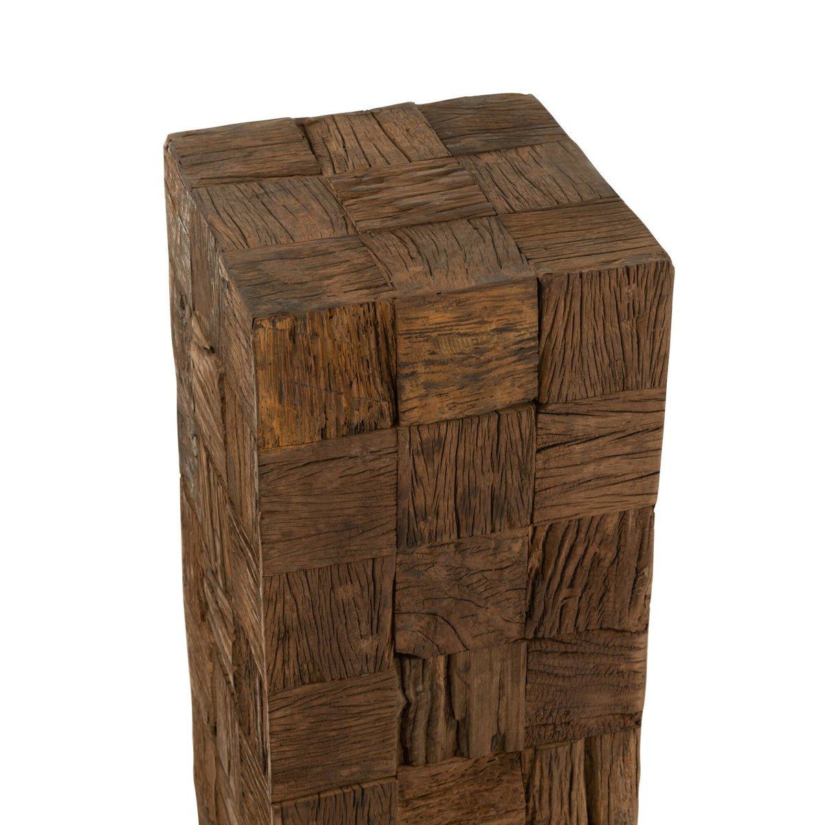 Zuil Gerecycled Hout Naturel Large J-Line