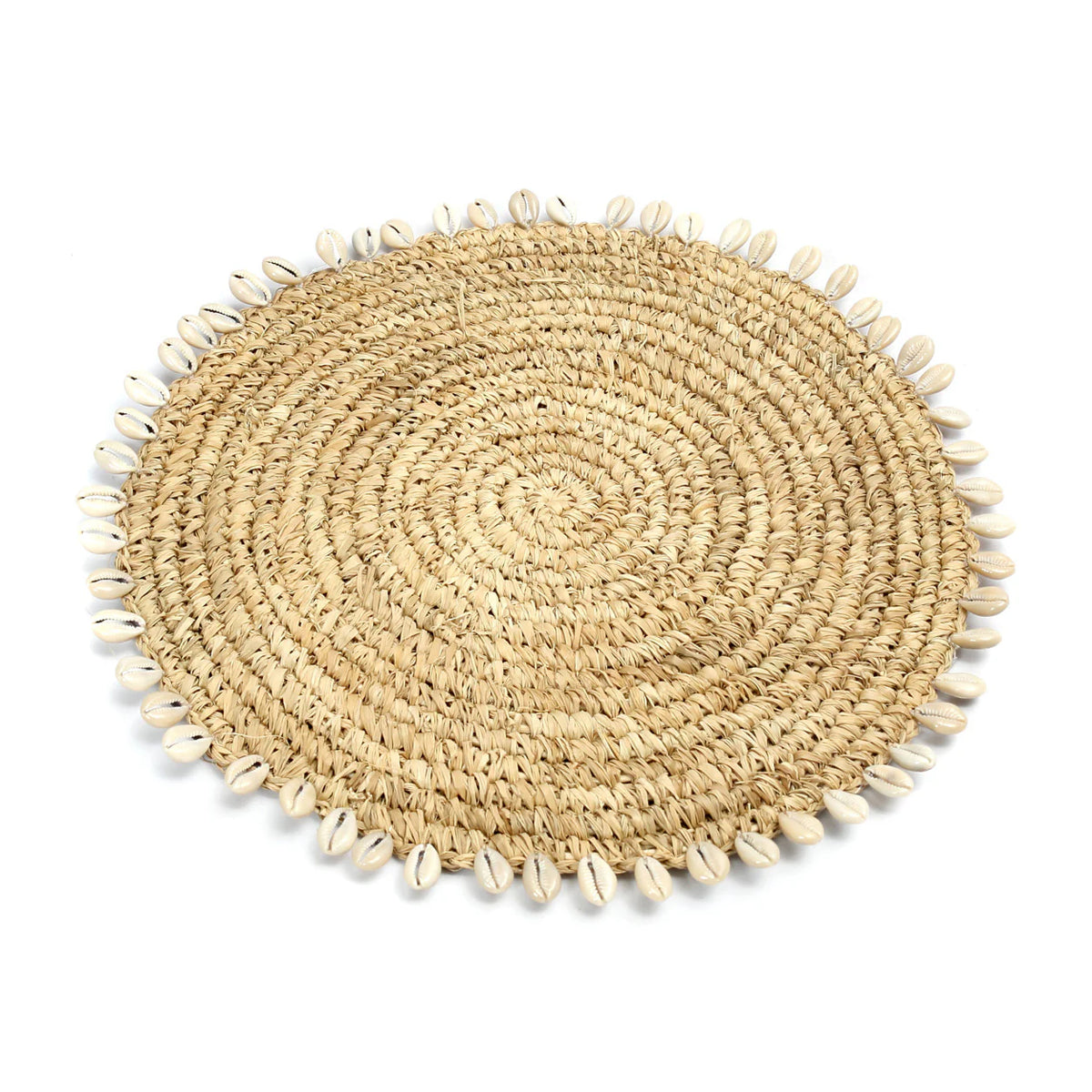 De Raffia Shell Placemat Naturel Bazar bizar