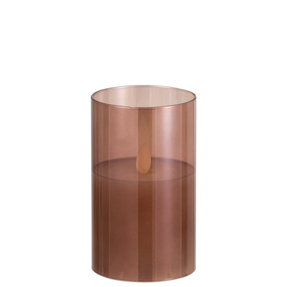 Ledlamp Blinkend Glas Bruin Small