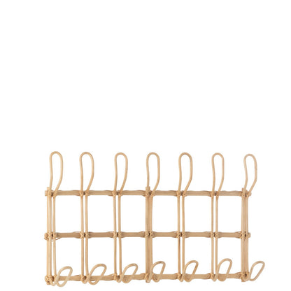 Kapstok Ellen 6 Haken Rotan Naturel J-Line