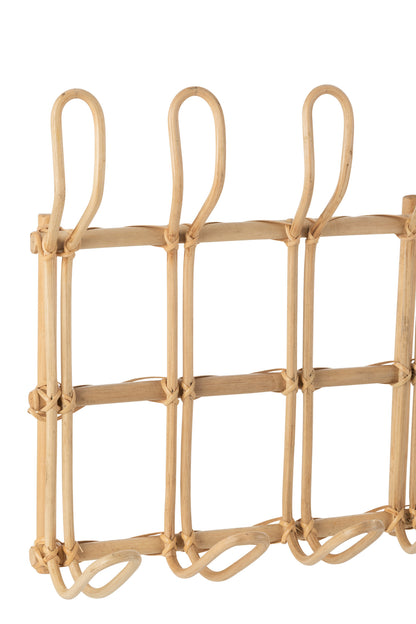 Kapstok Ellen 6 Haken Rotan Naturel J-Line