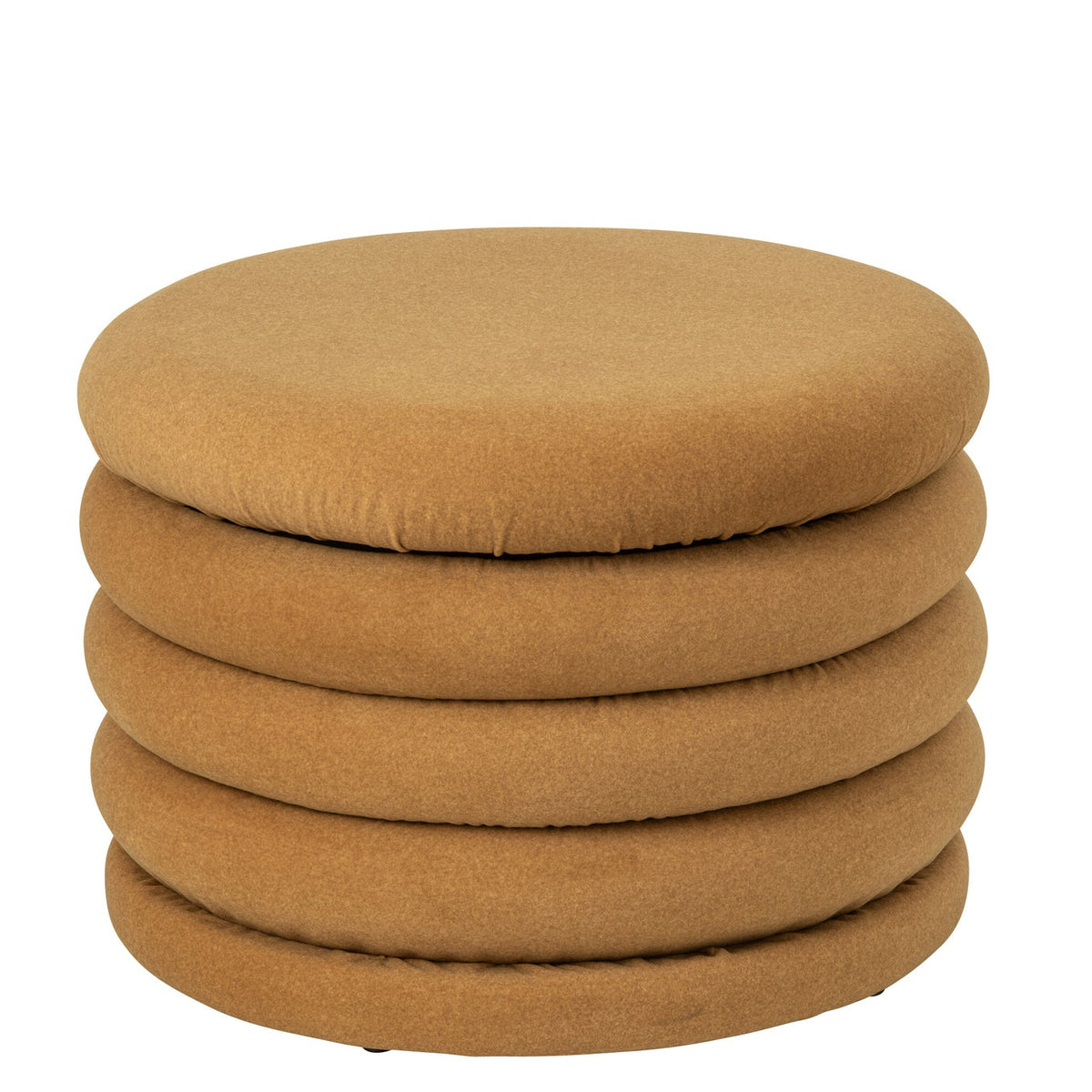 Poef Mich Plywood/Stof Okergeel J-Line