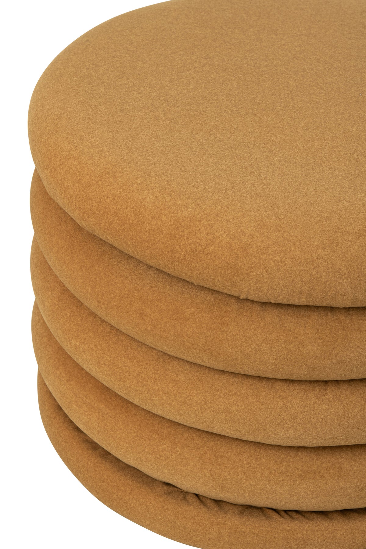 Poef Mich Plywood/Stof Okergeel J-Line