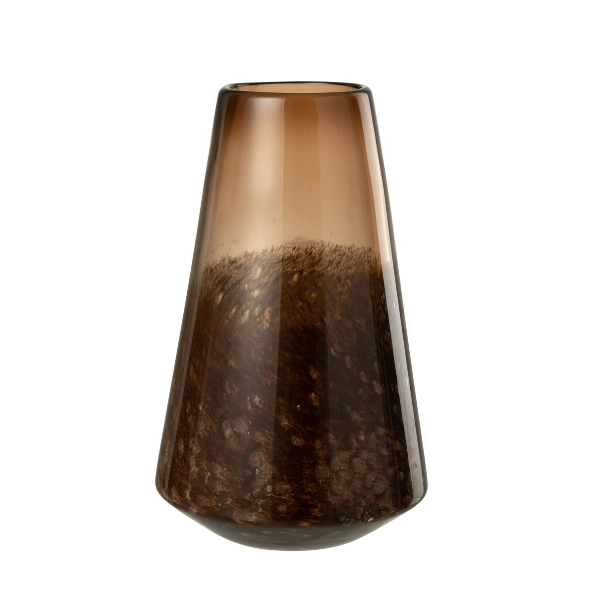 Donkerbruine Glazen Vaas Cone Large J-Line