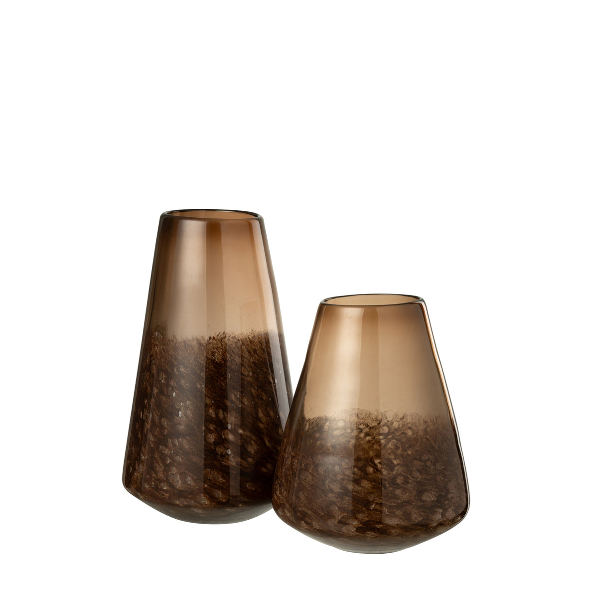 Donkerbruine Glazen Vaas Cone Large J-Line