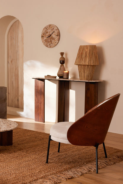 Loungestoel Lone Multiplex/Metaal Bruin/Beige J-Line