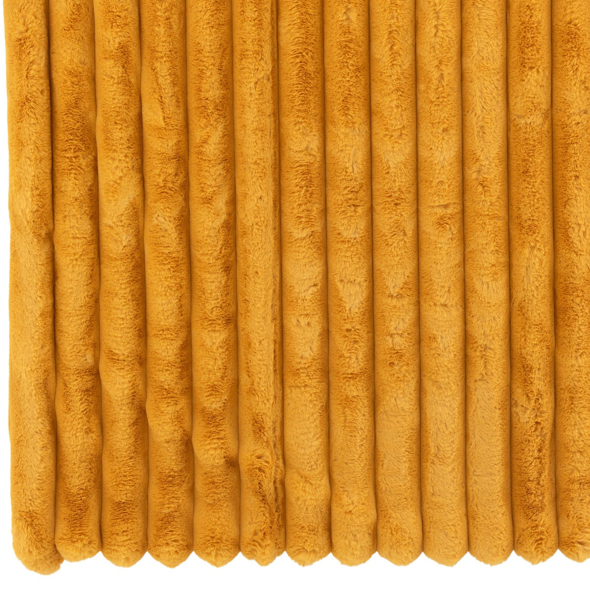 Plaid Large Corduroy Polyester Oker 180cmx130cm J-line