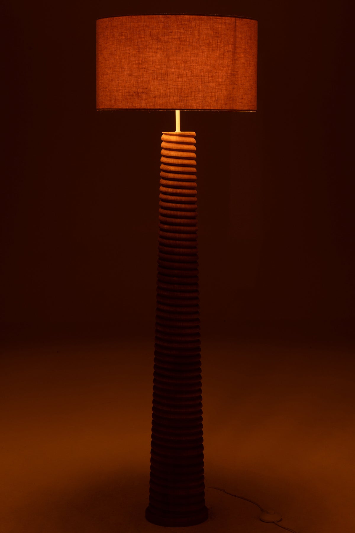 Vloerlamp Schroefdraad Hout Naturel/Grijs J-Line