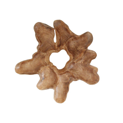 Teakhouten Wanddecoratie Peony XL Raw Materials