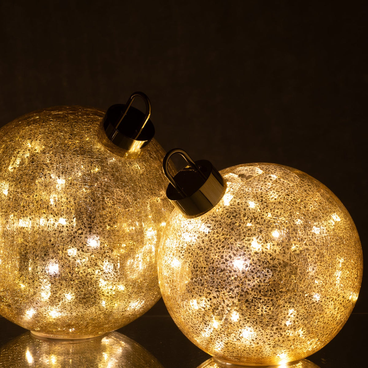 Kerstbal Led Glas Goudkleurig Large J-Line