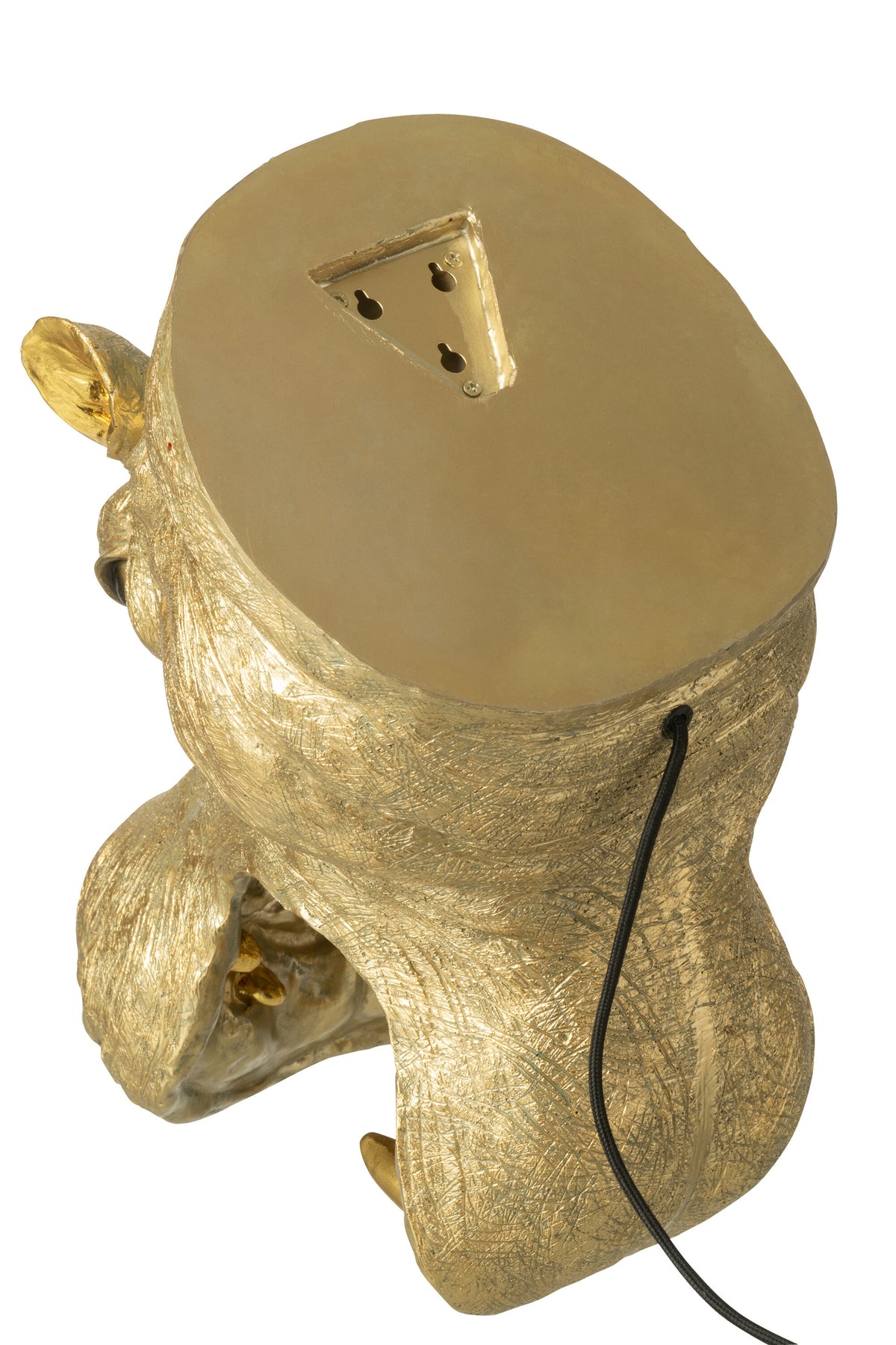 Wandlamp Nijlpaard Kop Hars Goudkleurig J-Line