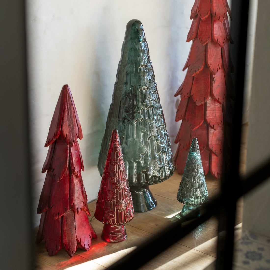 Kerstboom Ornament Groen Glas Large J-Line