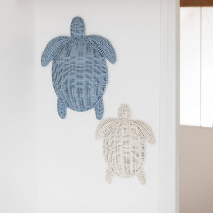 Wanddecoratie Turtle Ijzer Lichtblauw Large J-Line