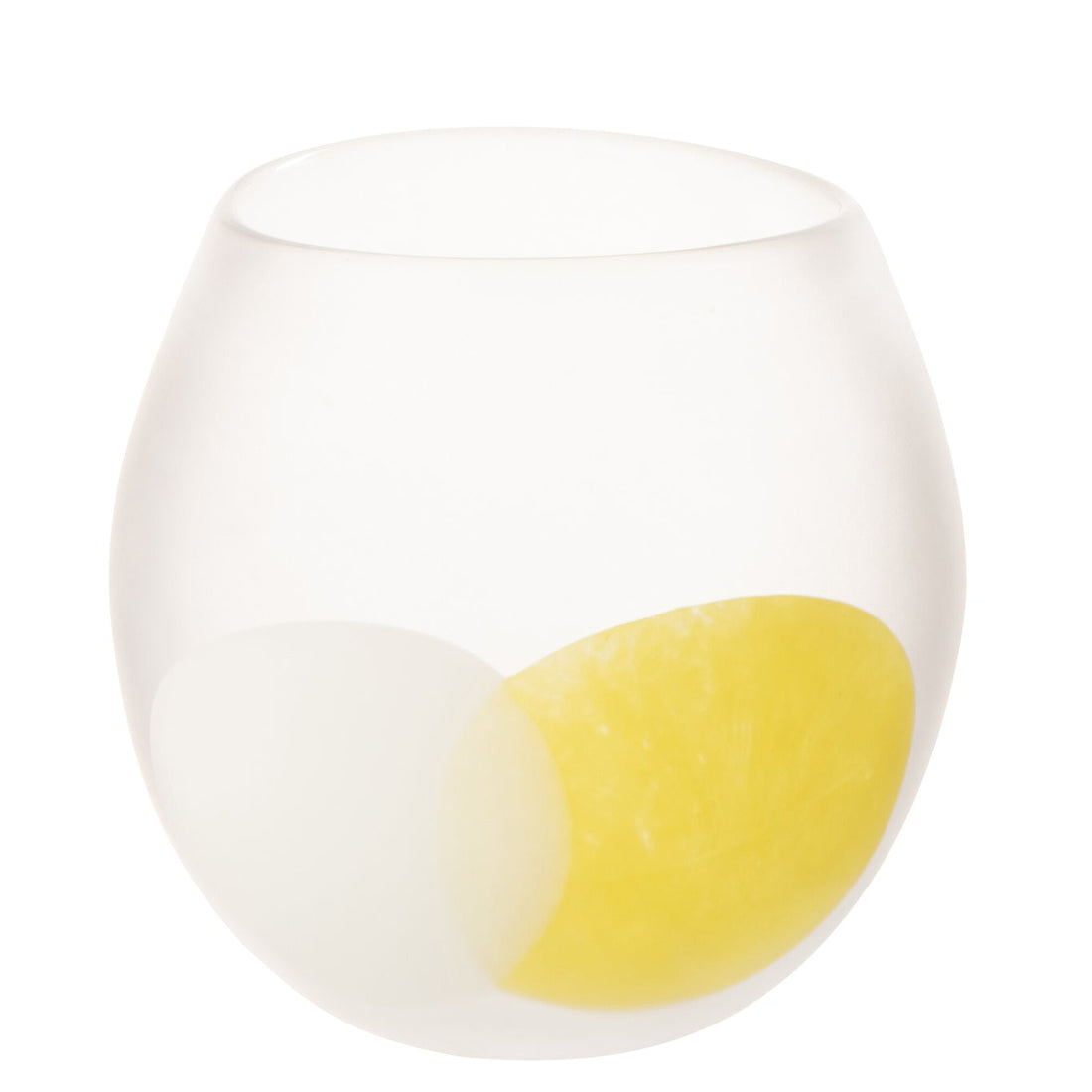 Windlicht Bal Glas Wit/Geel Large J-Line