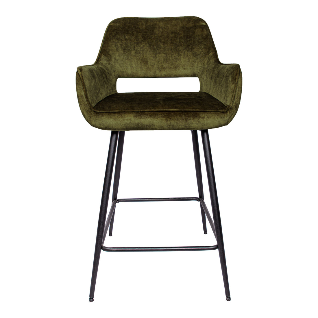 Barstoel Fal Low Velvet Groen Set van 2 PTMD