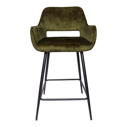 Barstoel Fal Low Velvet Groen Set van 2 PTMD