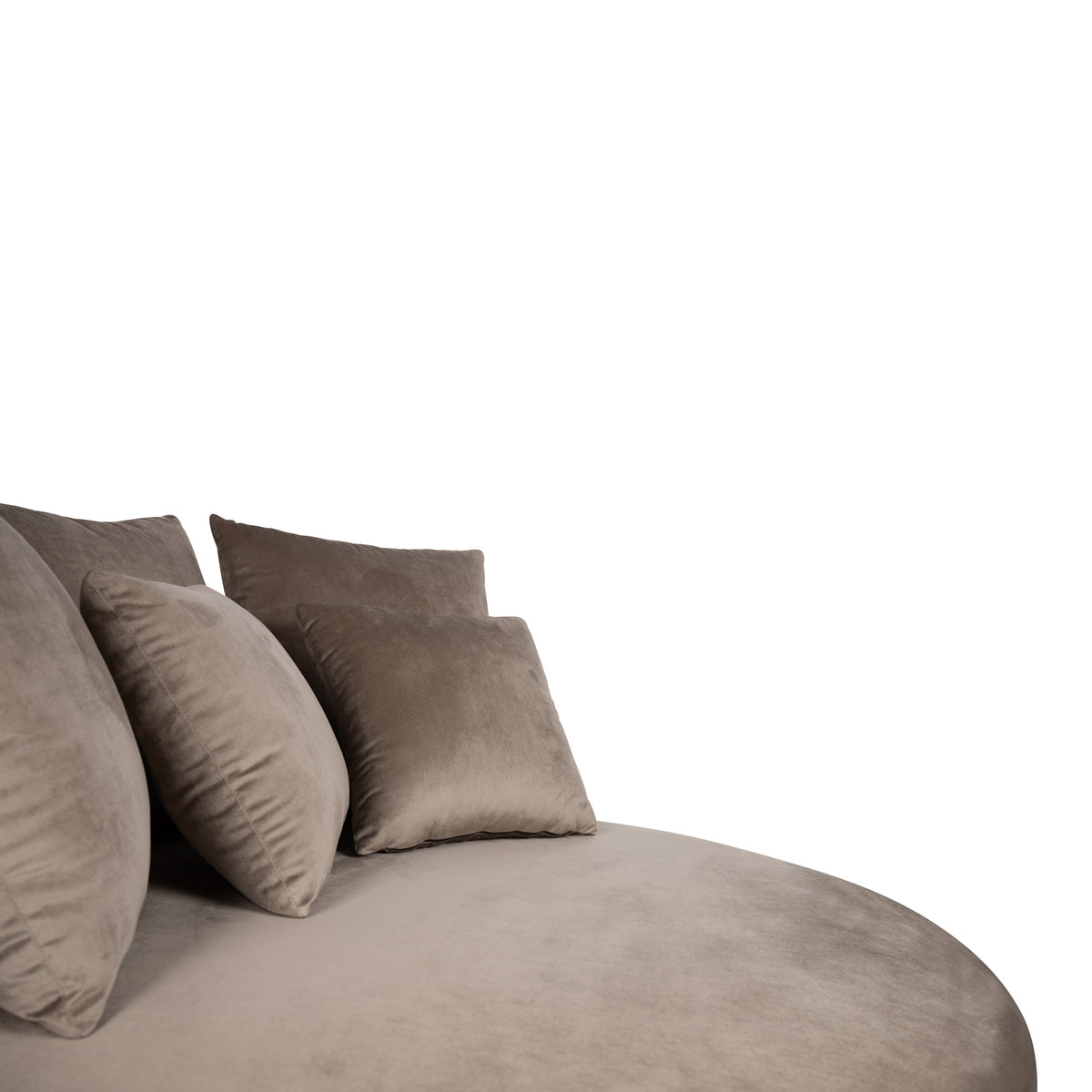 Fayen Fauteuil - Ø121x68cm - Velvet - Zand PTMD