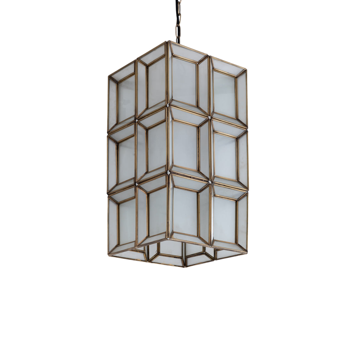 Layra White Milk Glass Hanging Lamp Antique PTMD
