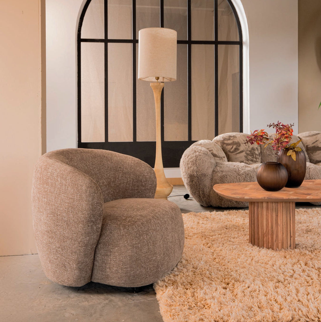 Aphrodite Taupe Fauteuil legacy 3 mink PTMD