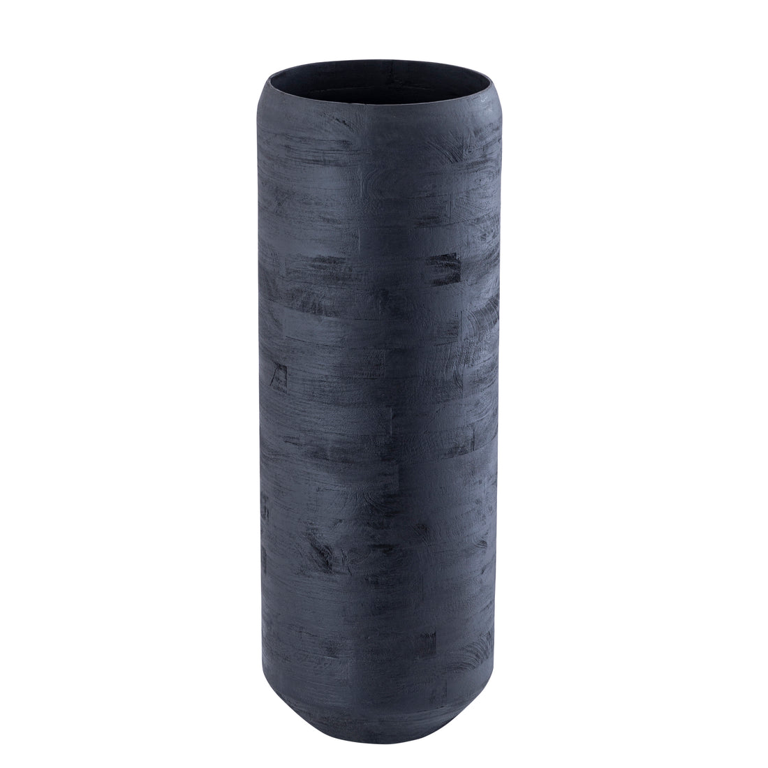 Gerd Black Mango Wood Pot Rounded Border L Dia30cmxH84cm PTMD
