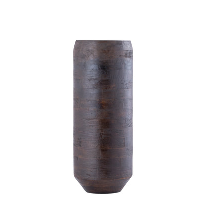 Gerd Brown Mango Wood Pot Rounded Border M Dia 24cmxH60cm PTMD