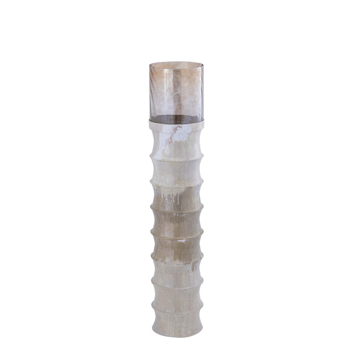 Windlicht Kaylyne Crème Emaille Medium PTMD
