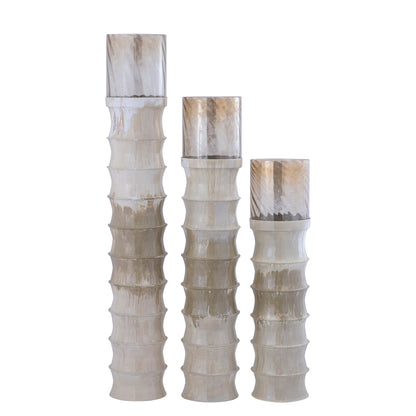 Windlicht Kaylyne Crème Emaille Medium PTMD