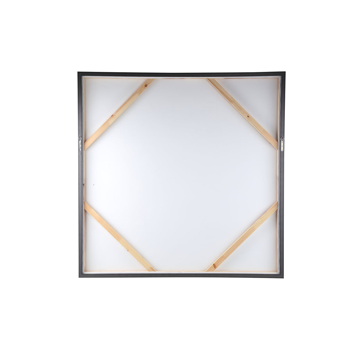 Asante Brown canvas painted wallpanel square frame PTMD