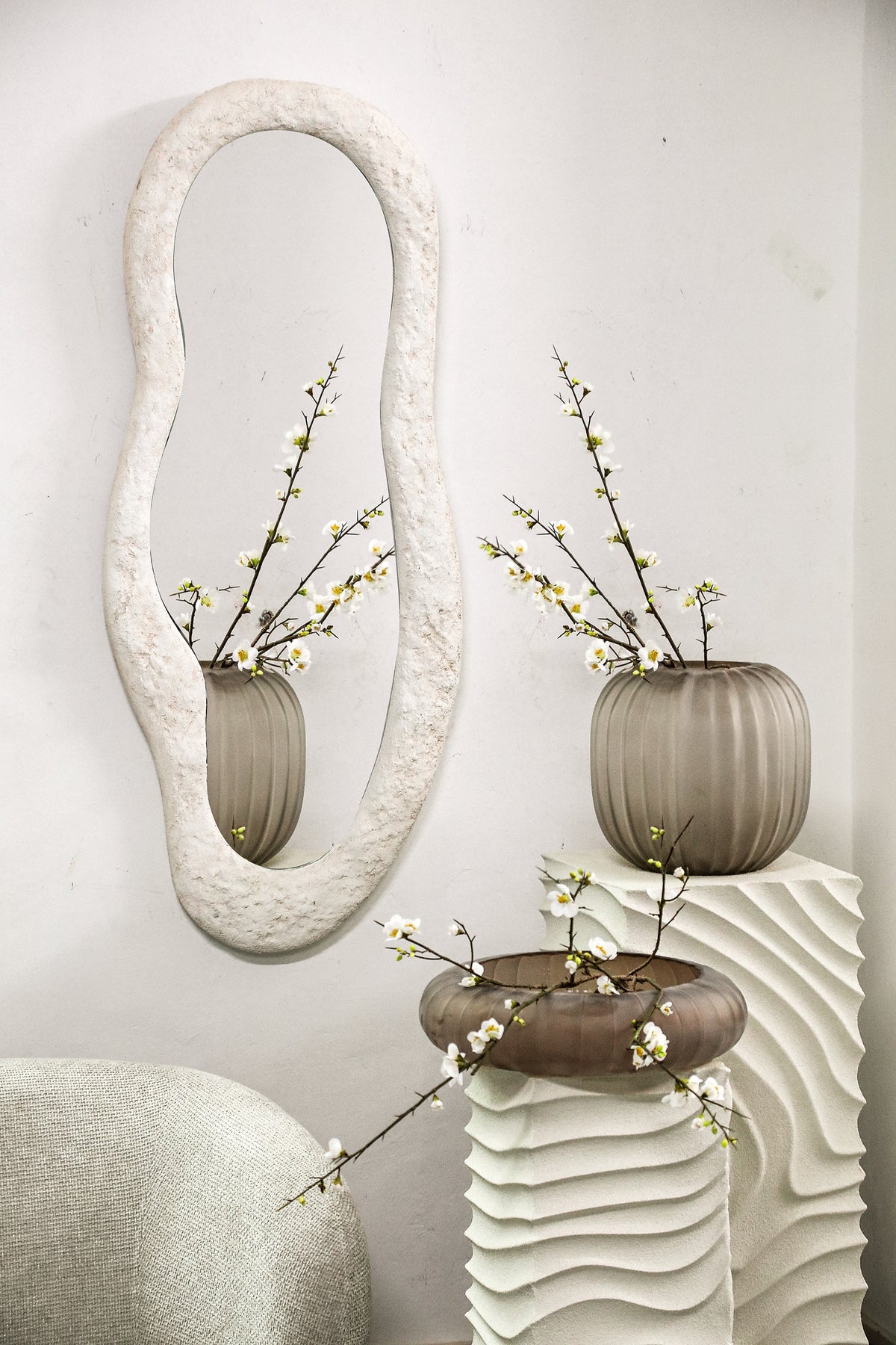 Spiegel Khowan Wit MGO Mix Rock Stone Look PTMD