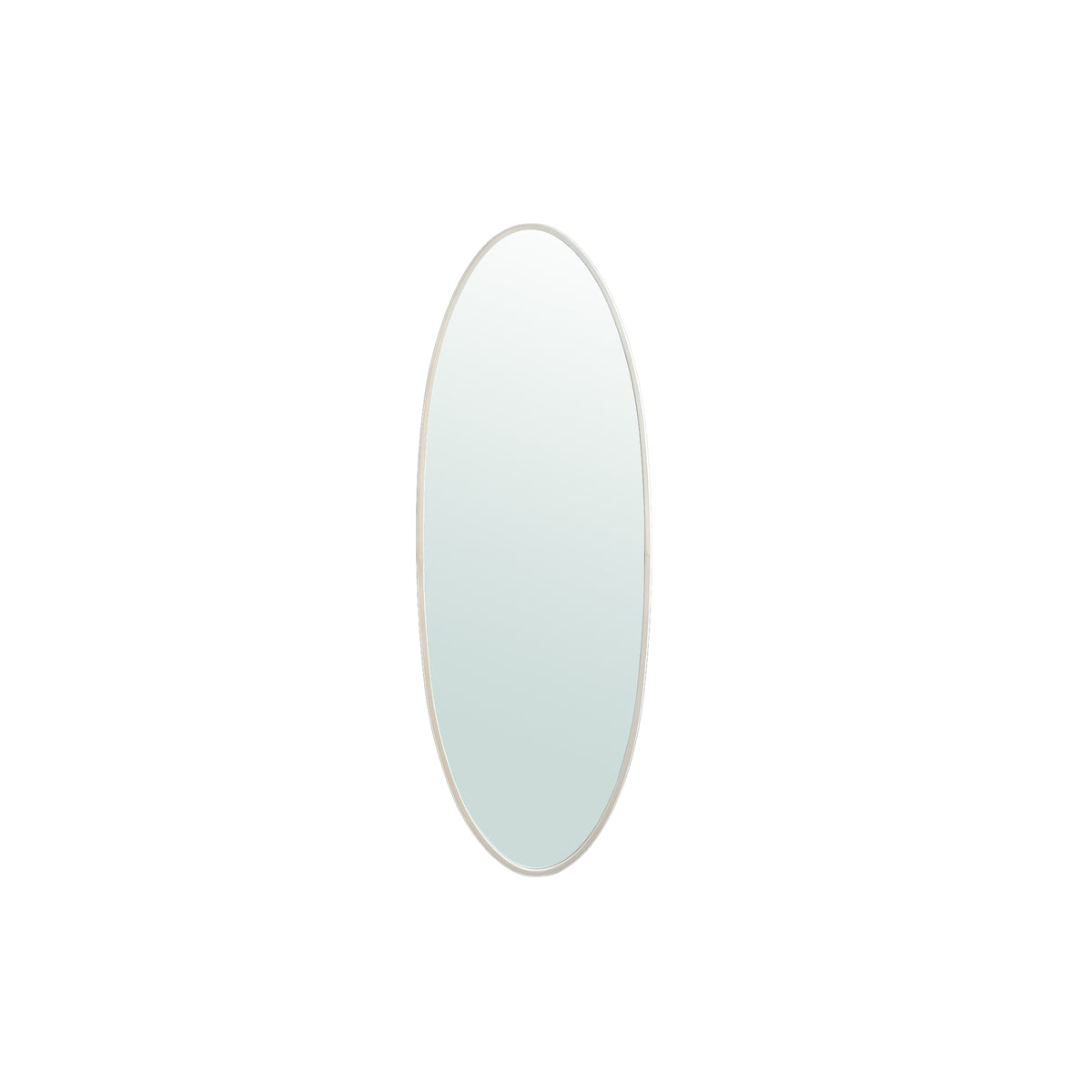 Serine White Steel Oval Mirror Small 50x3,5x140cm PTMD