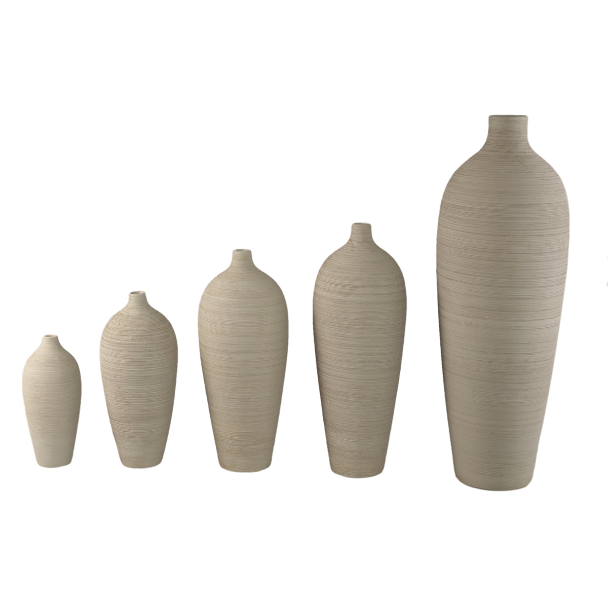 Flesvaas Cavinn Keramiek Beige Ø15cm x H35cm PTMD