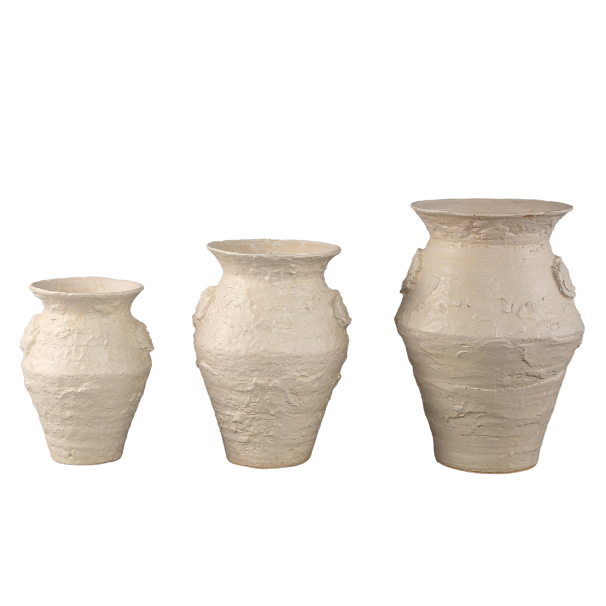 Pot Leandra Beige Ronde Keramische Ruwe Structuur Large PTMD
