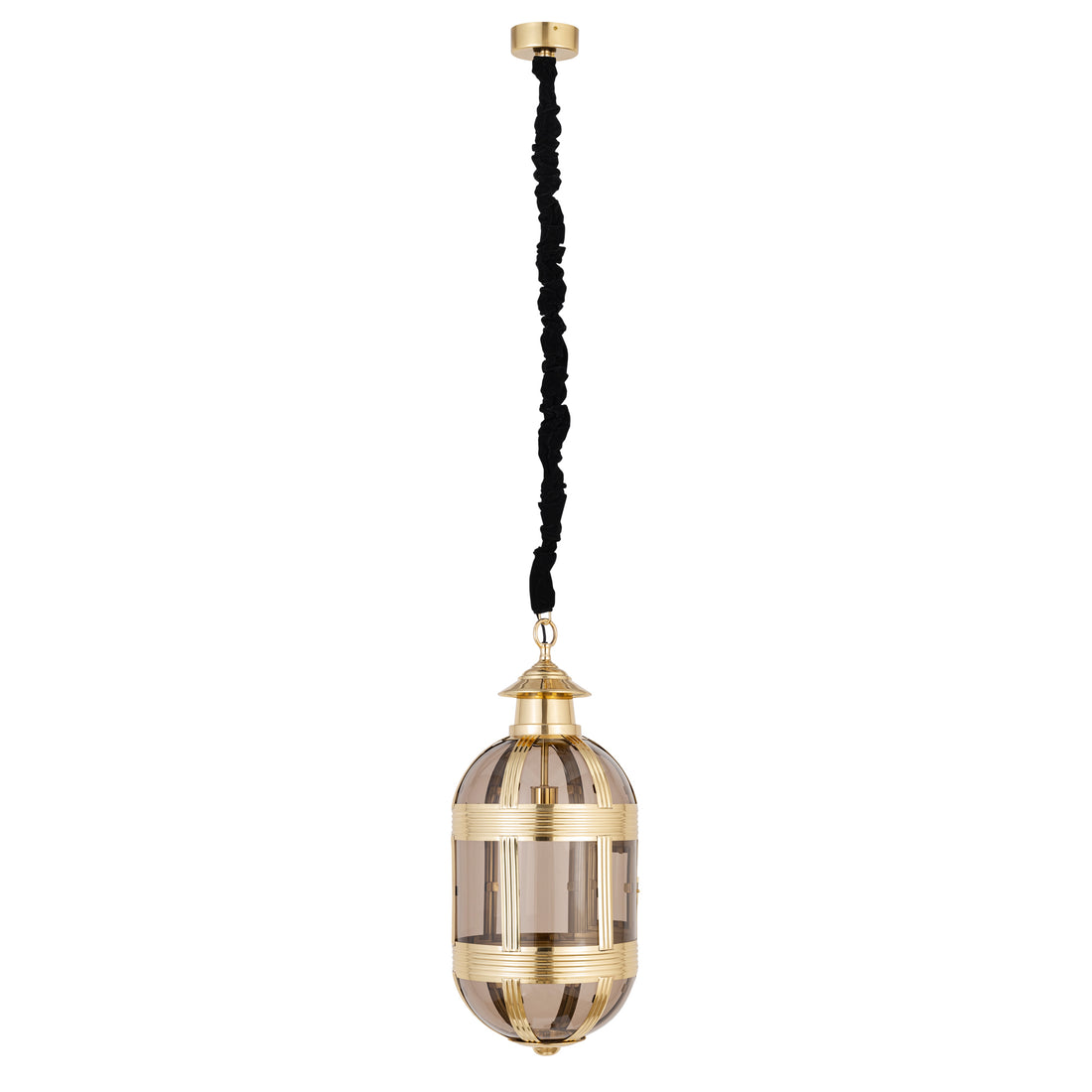 Hanglamp Mikk Ovaal Small - Ø31x71 cm - Glas - Messing PTMD