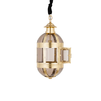 Hanglamp Mikk Ovaal Small - Ø31x71 cm - Glas - Messing PTMD