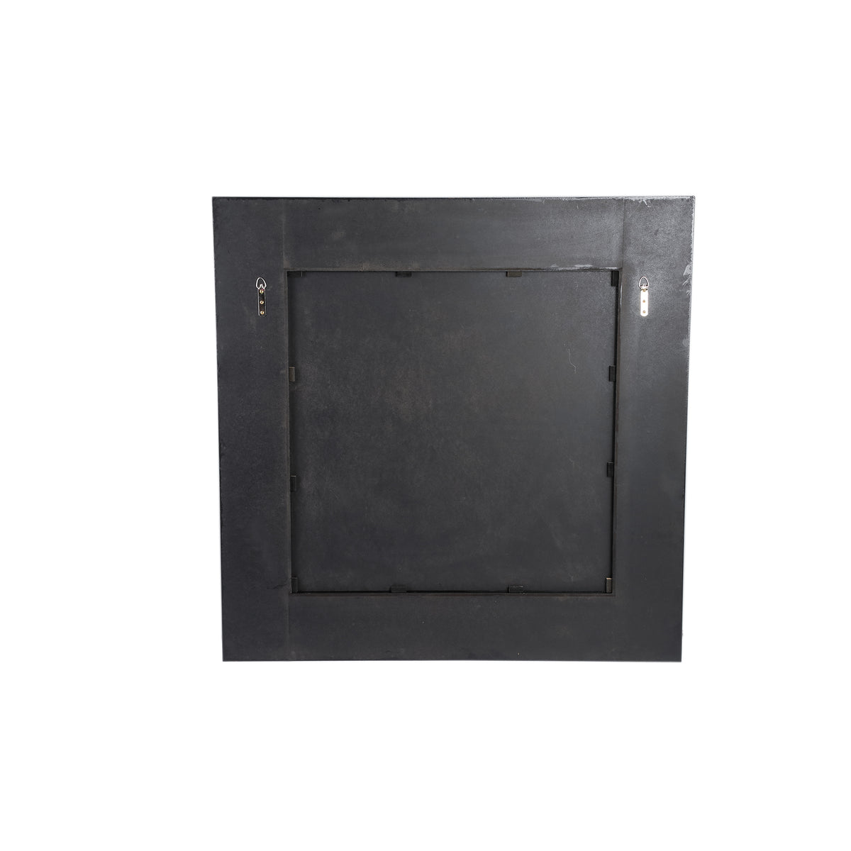 Gezzy Brown Wooden Mirror Curl Frame Square 110x7x110cm PTMD